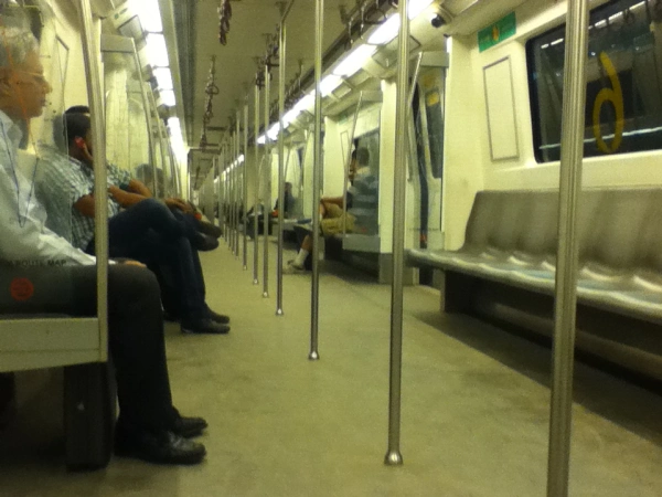 The yellow line train back home